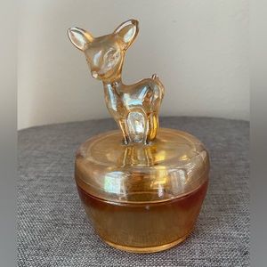 Vintage Jeanette Glass Co. Fawn Trinket Dish